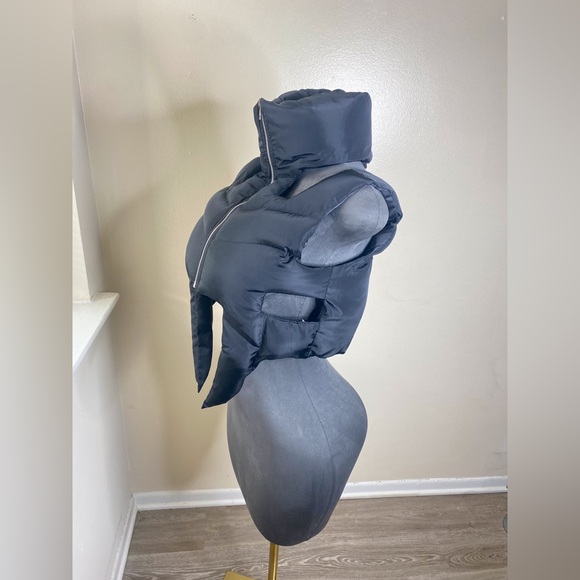 Black Crop Top women’s Vest - Picture 10 of 14